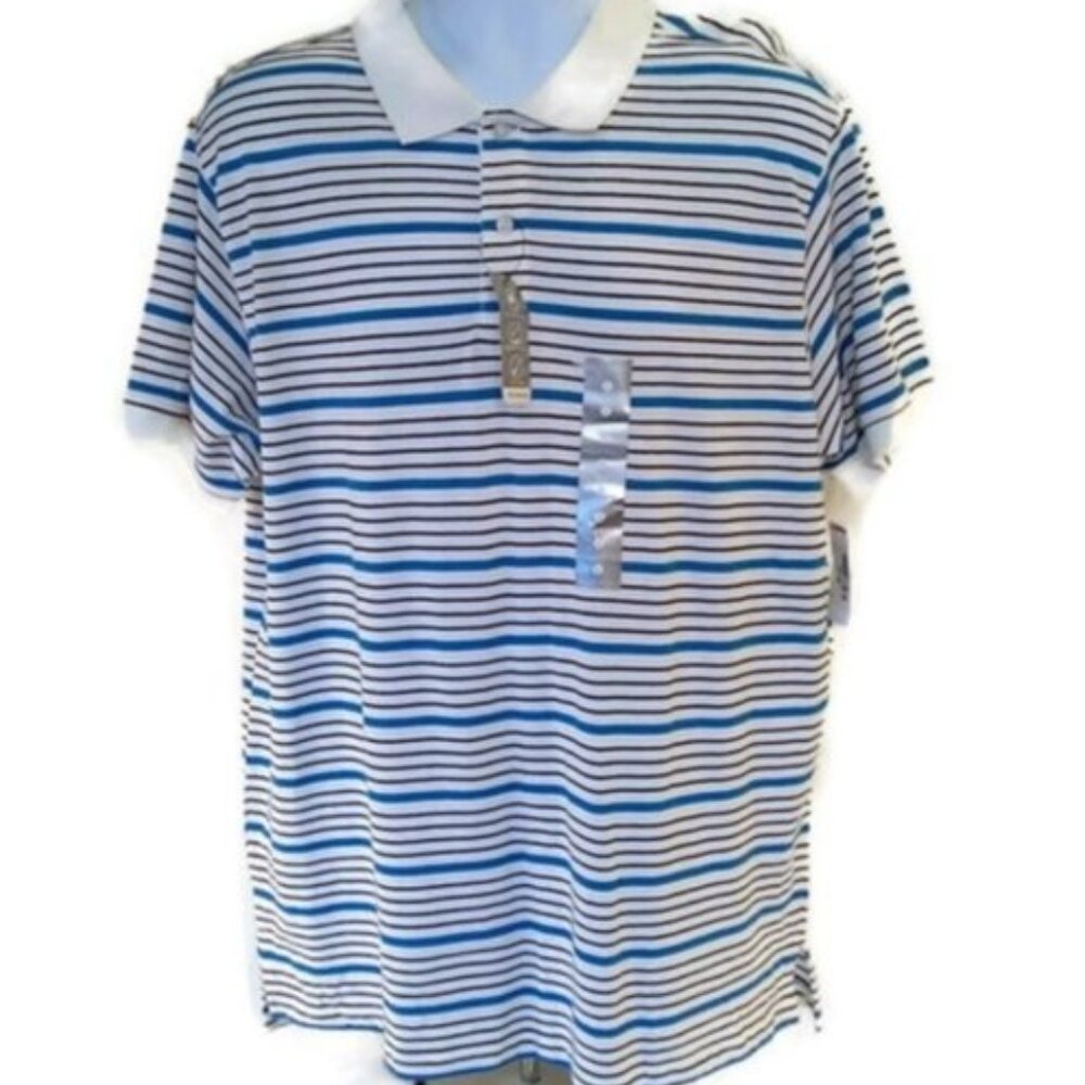 NWT Great Northwest Clothing Co. Men's Striped Pique Polo Size Large